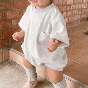 Addie Joy Company Oversized Short Sleeve T Shirt Bubble Romper